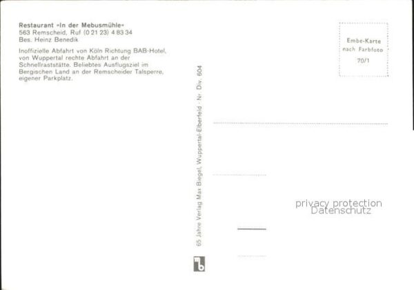 Remscheid Restaurant In der Mebusmühle – Bild 2