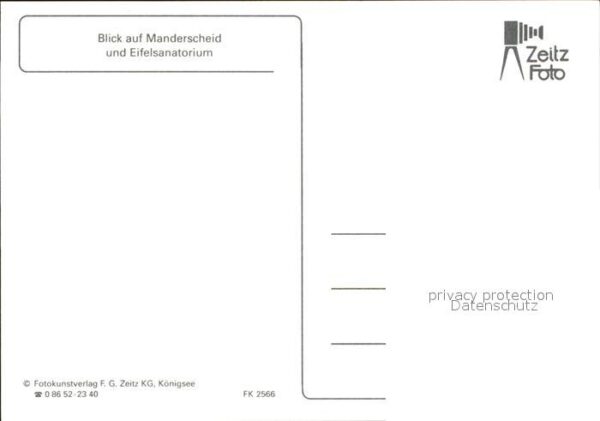 Manderscheid Eifel Fliegeraufnahme Eifelsanatorium – Bild 2