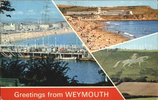 Weymouth Dorset Harbour and Sands Overcombe Beach Hill