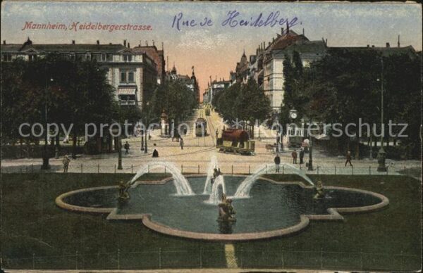 Mannheim Heidelberger Strasse Springbrunnen