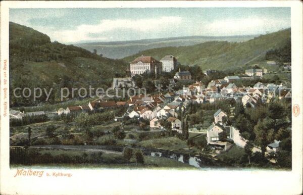 Malberg Eifel Gesamtansicht mit Schloss