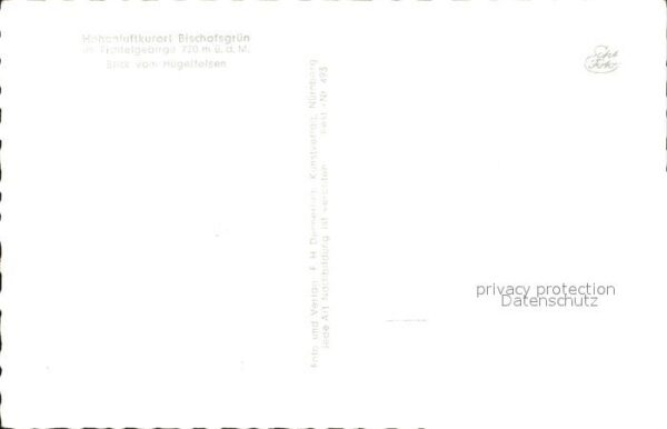 Bischofsgruen Blick vom Hügelfelsen Höhenluftkurort F – Bild 2