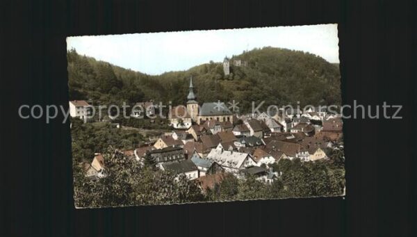 Bad Berneck Ortsansicht mit Kirche Kneippheilbad Lu