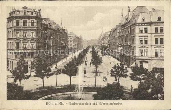 Koeln Rhein Barbarossaplatz mit Hohenstaufenring Fo