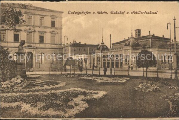 Ludwigshafen Rhein Bahnhof Schillerdenkmal