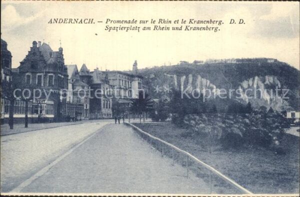 Andernach Promenade am Rhein und Kranenberg
