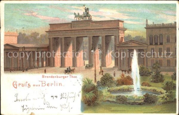 Berlin Brandenburger Tor Litho