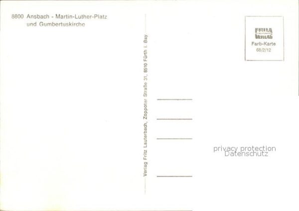 Ansbach Mittelfranken Martin Luther Platz Gumbertuskirche – Bild 2
