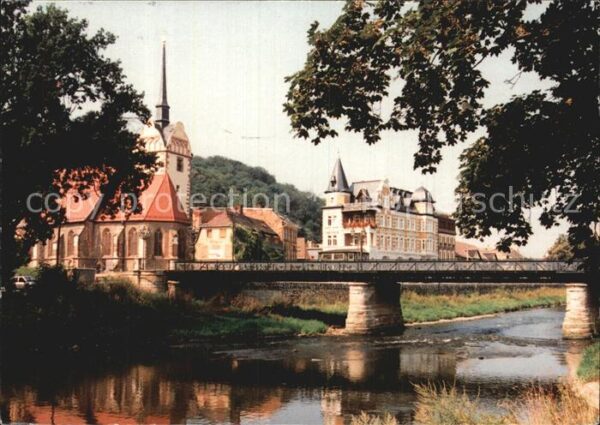Untermhaus Gera mit Kirche St Marien und Brücke