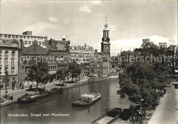 Amsterdam Niederlande Singel met Munttoren
