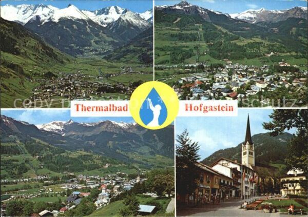 Bad Hofgastein Panorama Thermalbad Ortspartie mit Kirc