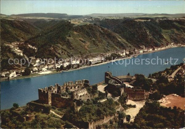 St Goar am Rhein mit Festung Rheinfels Fliegera