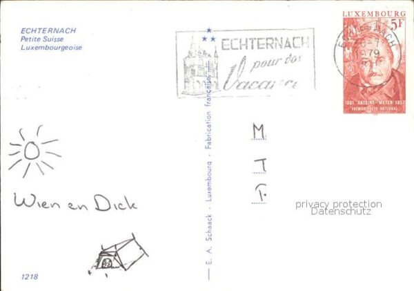 Echternach Teilansichten Kirche Fluss Sauer Wasser – Bild 2