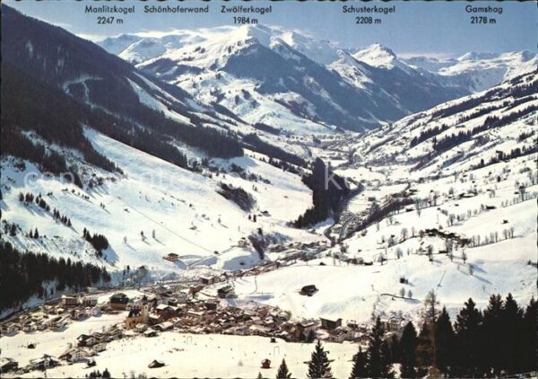 Saalbach-Hinterglemm Panorama Skidorf Zwölferkogel Stubaier