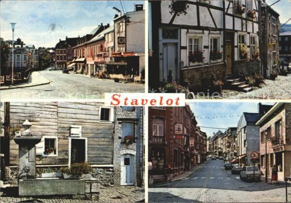 Stavelot Liege Teilansichten Strassenpartie Brunnen