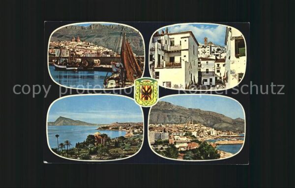 Altea Hafen Ortspartie Panorama Küste