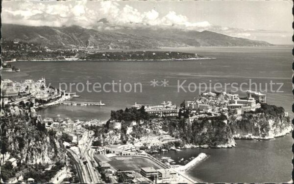 Monaco Vue aerienne de la Principaute Rocher P