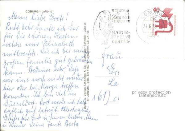 Coburg Stadtbild mit Schloss Fliegeraufnahme – Bild 2