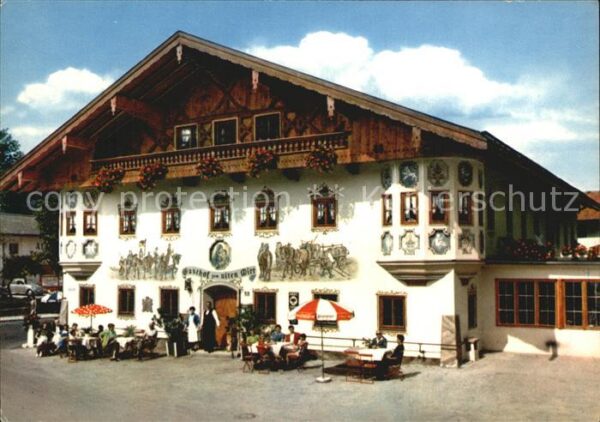 Bernau Chiemsee Gasthof zum alten Wirt Fassadenmalerei