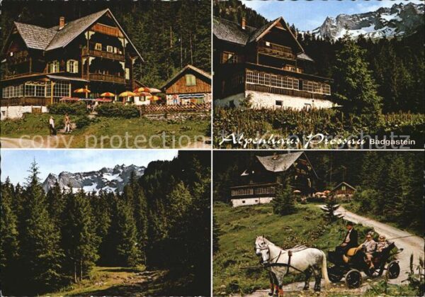 Badgastein Alpenhaus Prossau Panorama Pferdekutsch