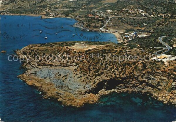 Athens Athen Poseidon Tempel Fliegeraufnahme