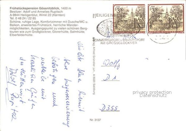 Heiligenblut Kaernten Frühstückspension Gössnitzblick – Bild 2