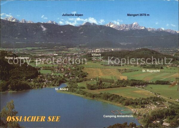 Ossiachersee mit Ruine Landskron Villach St Andrä St
