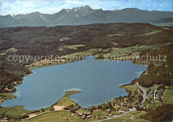 Keutschach See mit Mittagskogel Campingplätzen und Str