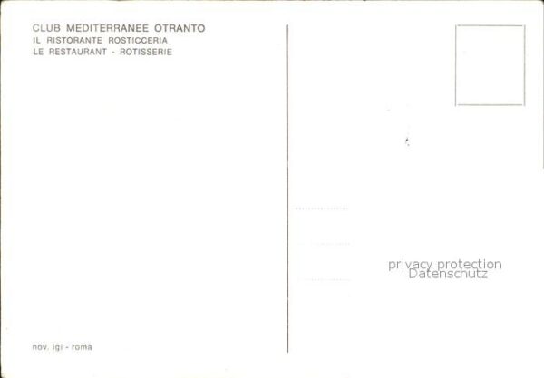 Otranto Italien Club Mediterranee Ristorante Rosticceri – Bild 2