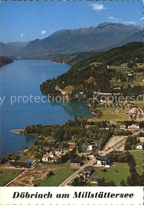 Doebriach Millstaettersee Alpenpanorama Fliegeraufnahme