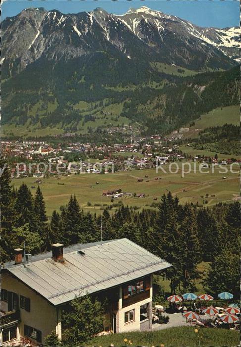 Oberstdorf Panorama Blick vom Cafe Bergkristall mi