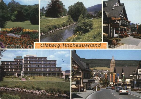 Olsberg Sauerland Teilansichten Hotel Hauptstrasse Kirche