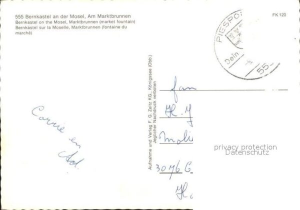 Bernkastel-Kues Marktbrunnen Cafe am Rathaus Fachwerkhä – Bild 2