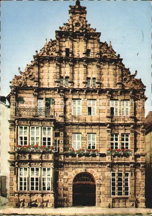 Hameln Weser Rattenfängerhaus erbaut anno 1602 Giebe