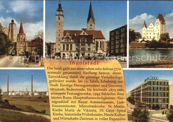 Ingolstadt Donau Kreuztor Rathaus Industrie Audikonzern