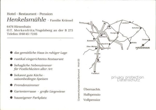 Merkenfritz Hotel Restaurant Pension Henkelsmühle – Bild 2