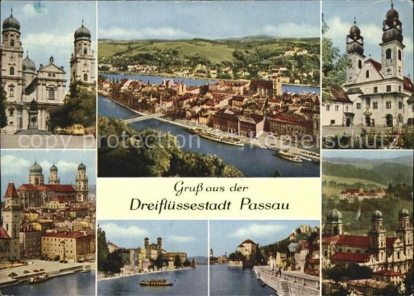 Passau Teilansichten Dreiflüssestadt Donau Ilz