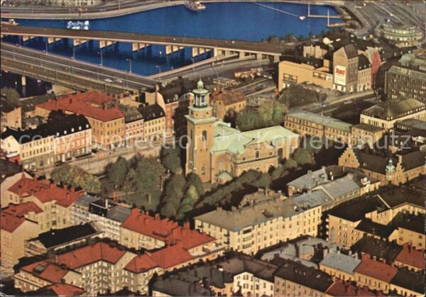 Stockholm Flygvy St Maria Magdalena Kyrka Söderma