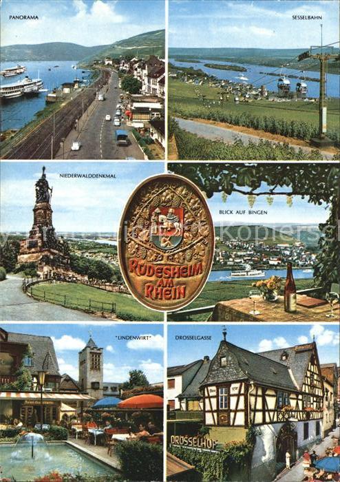Ruedesheim Rhein Uferstrasse Sesselbahn Niederwalddenkma