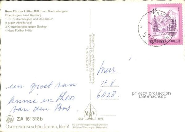 Hollersbach Pinzgau Neue Fürther Hütte Kratzenbergsee Schut – Bild 2