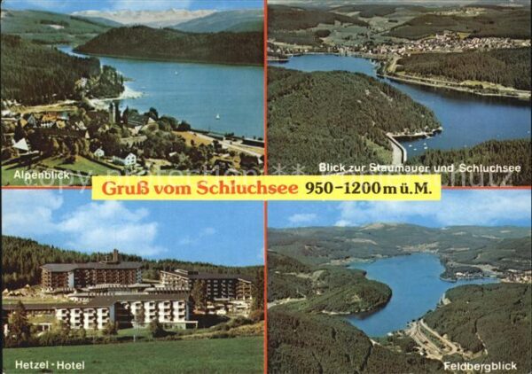 Schluchsee Panorama Alpenblick Staumauer Feldberg