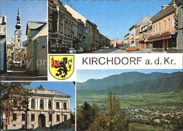 Kirchdorf Krems Teilansichten Kirche Rathaus Alpenpanor