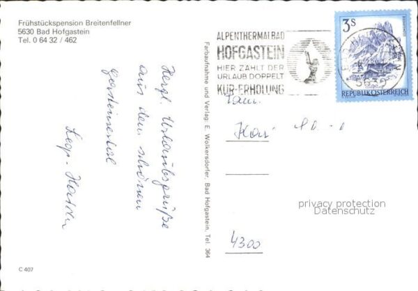 Bad Hofgastein Frühstückspension Breitenfellner Alpen – Bild 2