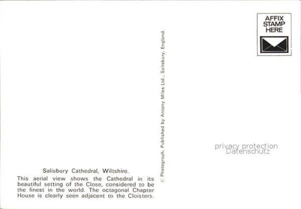 Salisbury Wiltshire Cathedral aerial view – Bild 2