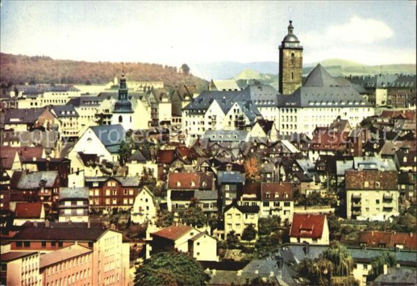 Siegen Westfalen Blick zur Oberstadt Kirche