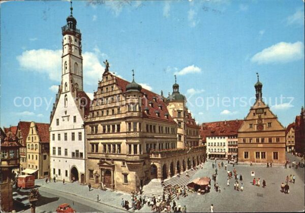 Rothenburg Tauber Altes Rathaus 13. Jhdt. Neues Rathaus 1