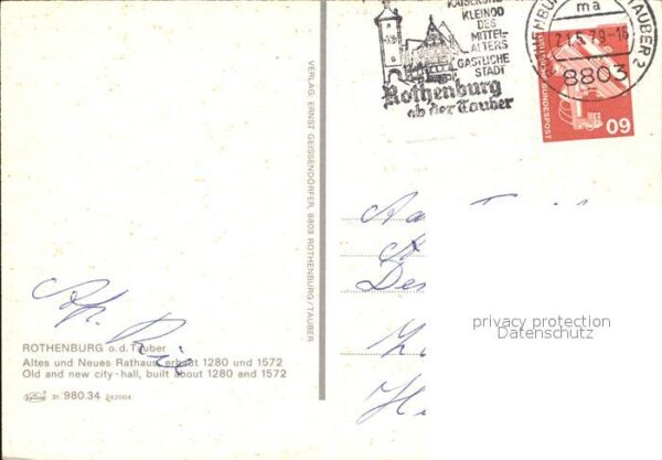 Rothenburg Tauber Altes Rathaus 13. Jhdt. Neues Rathaus 1 – Bild 2