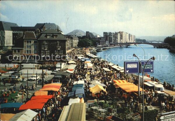 Liege Luettich La Batte Wochenmarkt