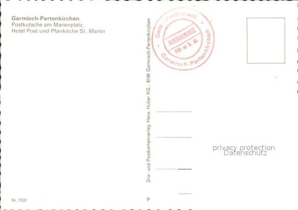 Garmisch-Partenkirchen Postkutsche Marienplatz Hotel Post Pfar – Bild 2