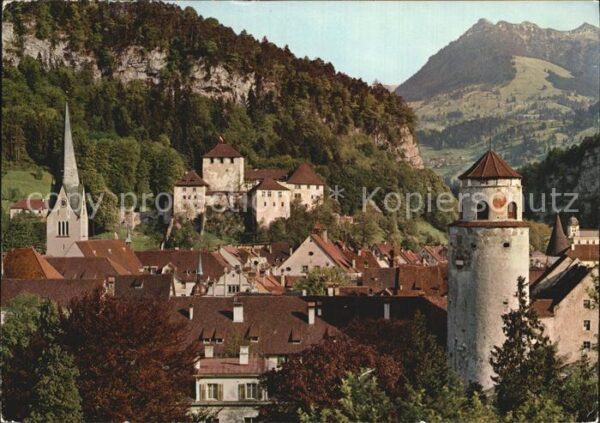 Feldkirch Vorarlberg Katzenturm Schattenburg Blick gegen Baz